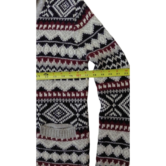 Bluenotes Men's Patterned Cardigan - Black, Cream, and Red - Picture 2 of 5